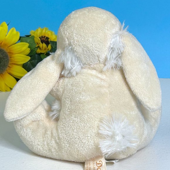 Beautifully Detailed Vintage Dan Dee Bunny Rabbit Silky Bow 7" Plush Stuffed Toy - Picture 3 of 4